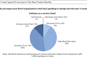 velké společnosti očekávájí nárůst SaaS