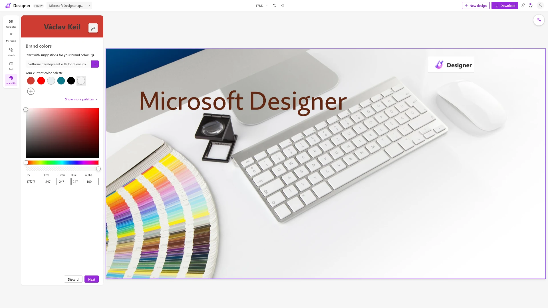 Microsoft designer preview brand kit